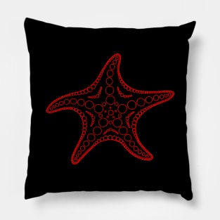 Starfish (red/black) Pillow