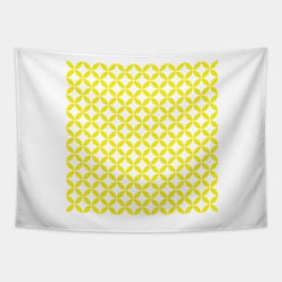 Retro Circles and Diamonds yellow 2 Tapestry