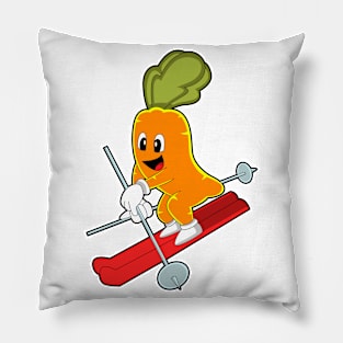 Carrot as Skier with Ski Pillow