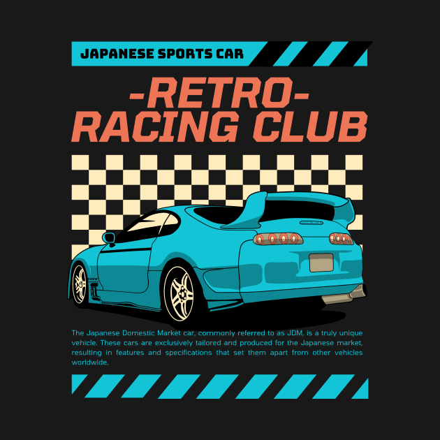 Retro Racing Club Japanese Sports Car by Tip Top Tee's