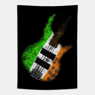 St Patrick's Day Irish Flag Bass Guitar Bassist Tapestry