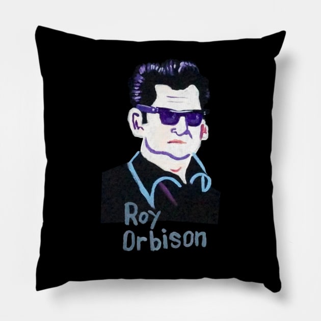 Roy Orbison Pillow by SPINADELIC