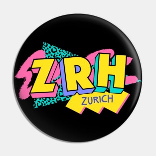 Zurich, Switzerland Retro 90s Logo Pin