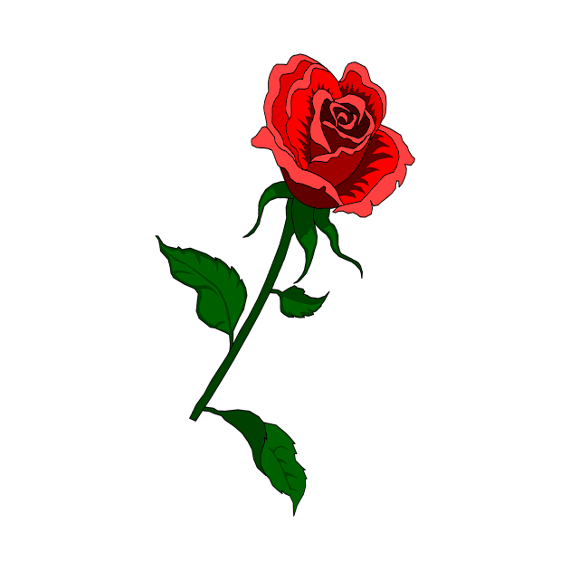 Red rose flower by artsytee