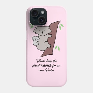 Koala - Habitable Planet (Blossom Pink) Phone Case