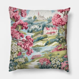 Chinoiserie and botanicals II Pillow
