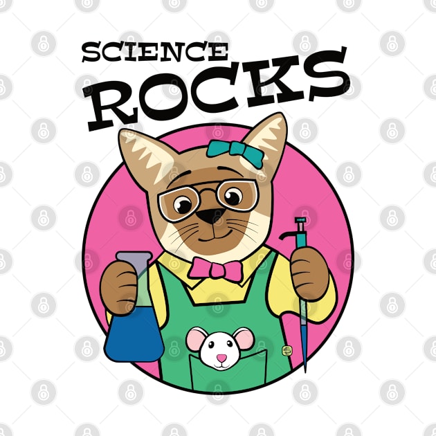 Science Rocks Siamese Cat by Sue Cervenka