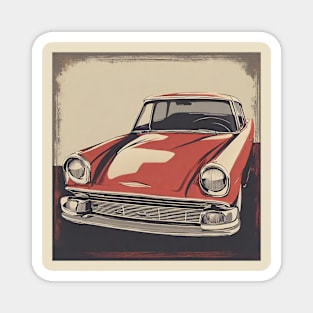 retro sport car vintage frame Magnet