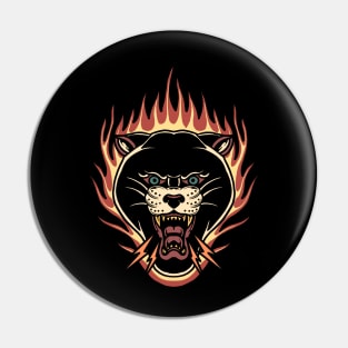 burning panther tattoo Pin