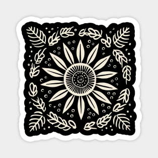 Lino Cut Flower Magnet