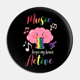 Music Keeps My Brain Active Aphasia Awareness Retirement Elderly Quote Pin