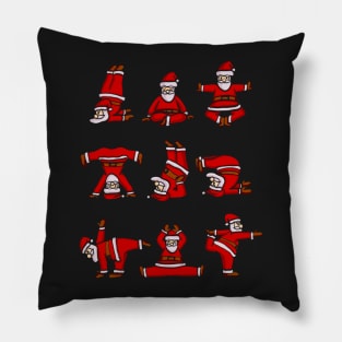 Santa Claus in Yoga Poses Pillow