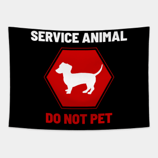 Service Animal Do Not Pet - Stop Sign Tapestry