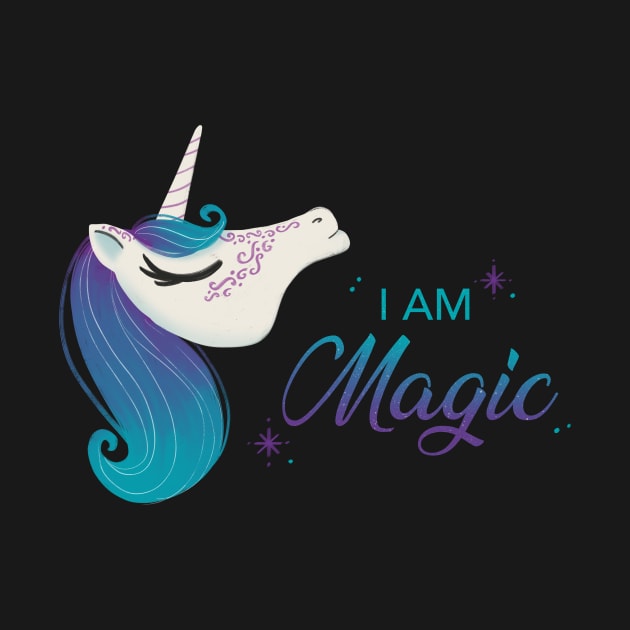 Radiant Unicorn: 'I am Magic' Artwork by JBeasleyDesigns