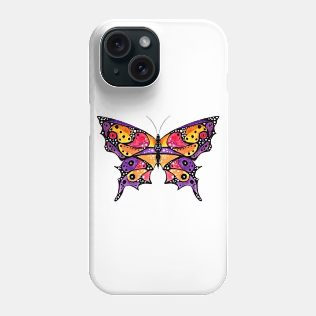 Abstract Butterfly Phone Case by ZeichenbloQ