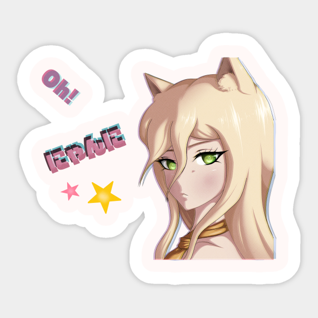 Yoneno Iroha Nyanko Nya Ni Anime Sticker Teepublic Checking out polar moon's konran:zanki visual novel! teepublic