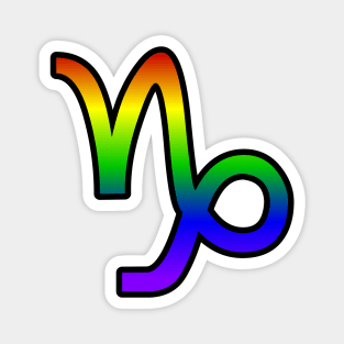 Capricorn Rainbow Pride Symbol Magnet
