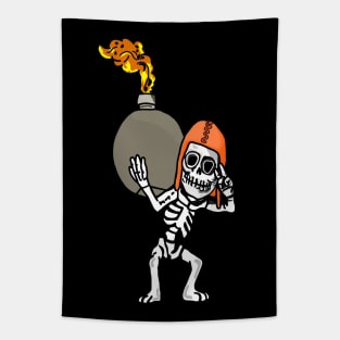 Skeleton Bomber Tapestry