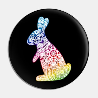 Rainbow Rabbit Pin