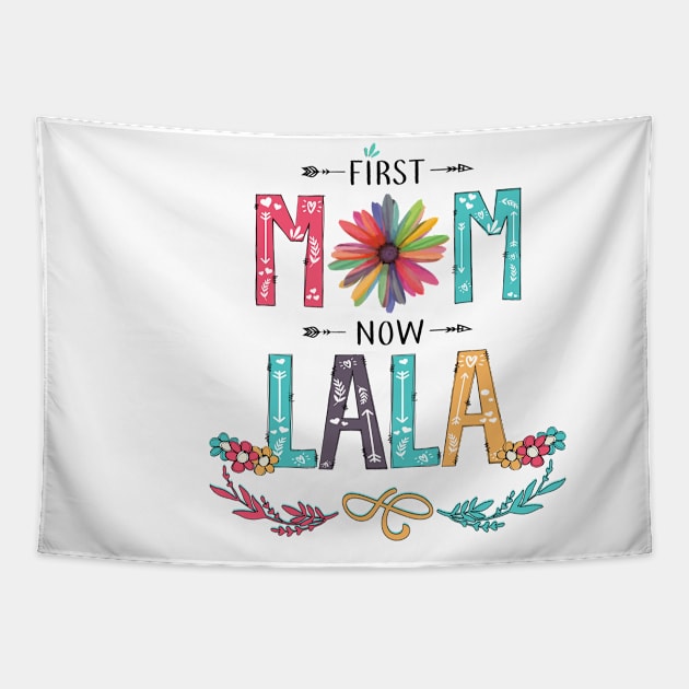 First Mom Now Lala Wildflowers Happy Mothers Day Tapestry by KIMIKA