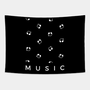 Music Headphones Pattern Tapestry