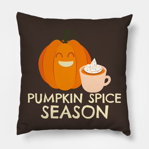 Pumpkin Spice Latte Season Pillow by CANVAZSHOP