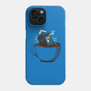 The TARDIS in the Coffee Phone Case