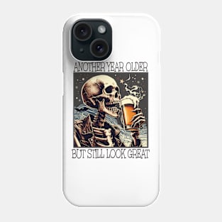 Birthday Mens Beer Drinking Skeleton Phone Case