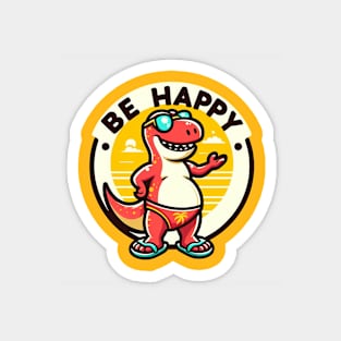 Happy red t-rex Magnet