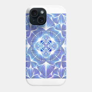 Blue Zentangle Mandala Phone Case