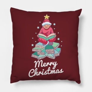 Merry Christmas - Cute gift for book lovers Pillow