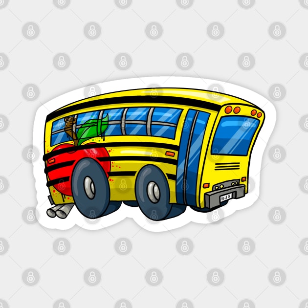 School Bus Magnet by Laughin' Bones