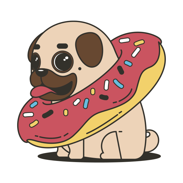 Donut Pug by BellaTilly