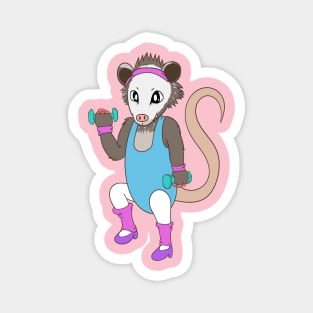 Dancing Exercise Opossum Magnet