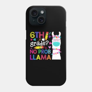 Quarantine Llama 6th Grade 2020 School Social Distance Shirt Funny Back To School Gifts Phone Case