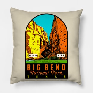 Big Bend National Park Texas Vintage Pillow