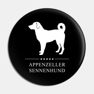 Appenzeller Sennenhund White Silhouette Pin