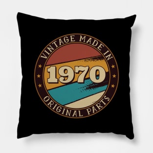 vintage 1970 retro birthday gift lettering quotes Pillow