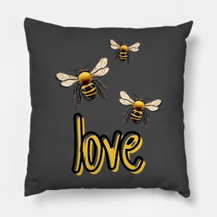 Three Bees | Nature | Love Bees Pillow