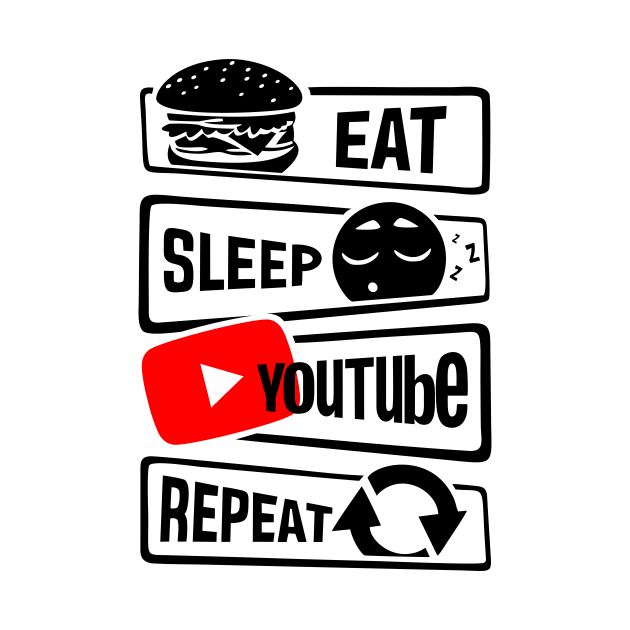 EAT SLEEP YOUTUBE REPEAT by GOPLAY