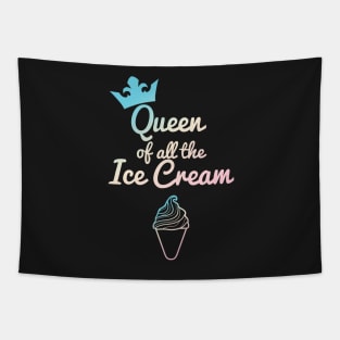 Queen of all the Ice Cream Pastel Tapestry