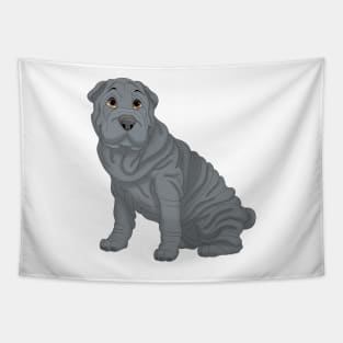 Blue Shar-Pei Dog Tapestry