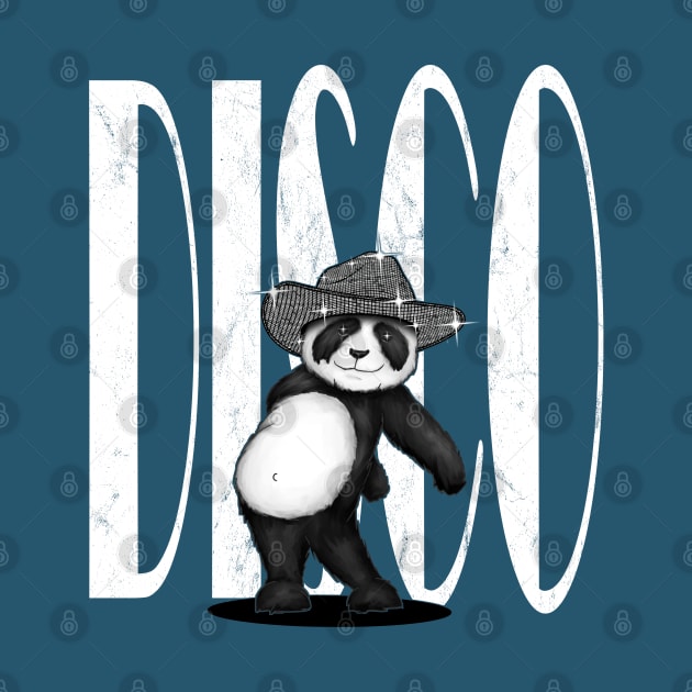 Dancing Panda Sparkling Glittery Disco Cowboy Hat Las Vegas by SkizzenMonster