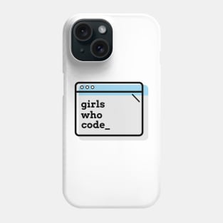 Girls Who Code Blue Phone Case