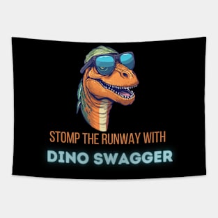 Stomp the Runway with Dino Swagger Tapestry