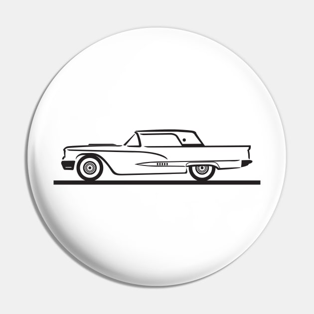 1958 Ford Thunderbird Hard Top Pin by PauHanaDesign