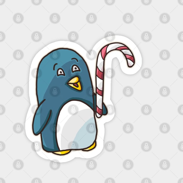 Christmas Penguin Magnet by nonbeenarydesigns