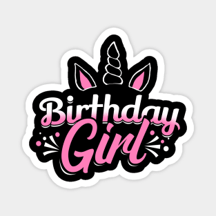 'Unicorn Birthday Girl' Cute Birthday Unicorn Gift Magnet