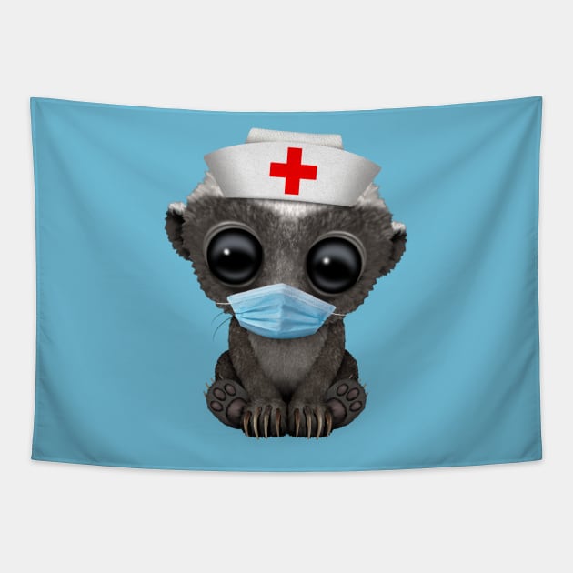 Cute Baby Honey Badger Nurse Tapestry by jeffbartels