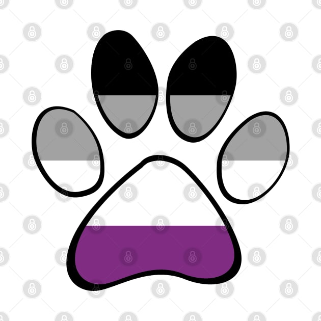 Asexual Pride Paw by HyperOtterDesigns